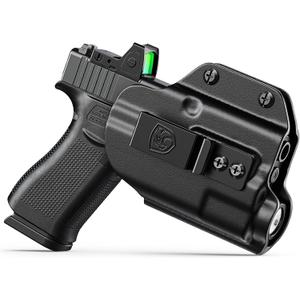 MUNALO IWB Holster Compatible with Glock 43X MOS and 43X Rail with Streamlight TLR-7 Sub/TLR-7 X Sub Light - Concealed Carry Holster with Optic Cut, Appendix Inside Waistband (Right Hand) (Black)