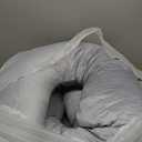 Sasttie Pregnancy Pillows for Sleeping, U Shaped Cooling Full Body Pillow with Removable Cover, Pregnant Women Must Haves, Maternity Essential, Light Grey (57 Inch)