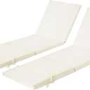 2 Set Lounge Chair Cushions for Outdoor Furniture,77x24 inch Foam Chaise Cushion for Patio Pool Garden