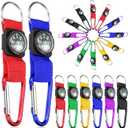Toodoo 36 Pieces Compass for Kids Bulk 4.3 Inch Metal Mini Compass Keychain Hiking and Survival Adventure Camping Belt Clips Theme Birthday Party Favors for School Outdoor Hiking