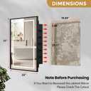 LED Medicine Cabinet Mirror, 22x30 Black Bathroom Storage Cabinet | Anti-fog mirror, Dimmable & 3 color lighting, adjustable shelves, plug in & wall switch, recessed & wall mounted installation