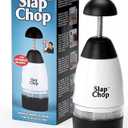 Slap Chop Original Japanese Stainless Steel Blades & Butterfly Opening Chopper - Manual Food Chopper for Salads & Vegetables - White