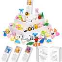 Estune 60 Pcs Animal Erasers for Kids with 60 Pcs Mini Boxes Animal Pencil Erasers Bulk Fun Toys Gifts for Classroom Prize Game Reward Treasure Box Stuffers Party Favors