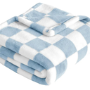 Yurhap Checkered Baby Blanket Fleece Baby Blankets for Boys, Ultra Soft Cozy Fluffy Infant Toddler Newborn Receiving Blankets for Crib Stroller, 30''x40'', Blue