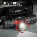 Coast XPH30R 1200 Lumen USB-C Rechargeable Dual Power Headlamp with Twist Focus Beam and Magnetic Base, 4.37 oz. - Black