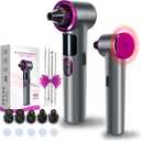 Blackhead Remover Vacuum with Heating, Blackhead Extractor 3 Adjustable Suction Levels 9 Modes, Pore Vacuum Blackhead Suction Remover, Comedone Extractor Kit for Deep Pore Cleaning - Purple