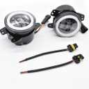 Fog Light Assembly for Off-road Compatible for Hummer H2 H3 Fog Lights 2004 2005 2006 2007 2008 2009, Front Bumper Fog Lamps with DRL & Amber Turn Signals, 2-Pack