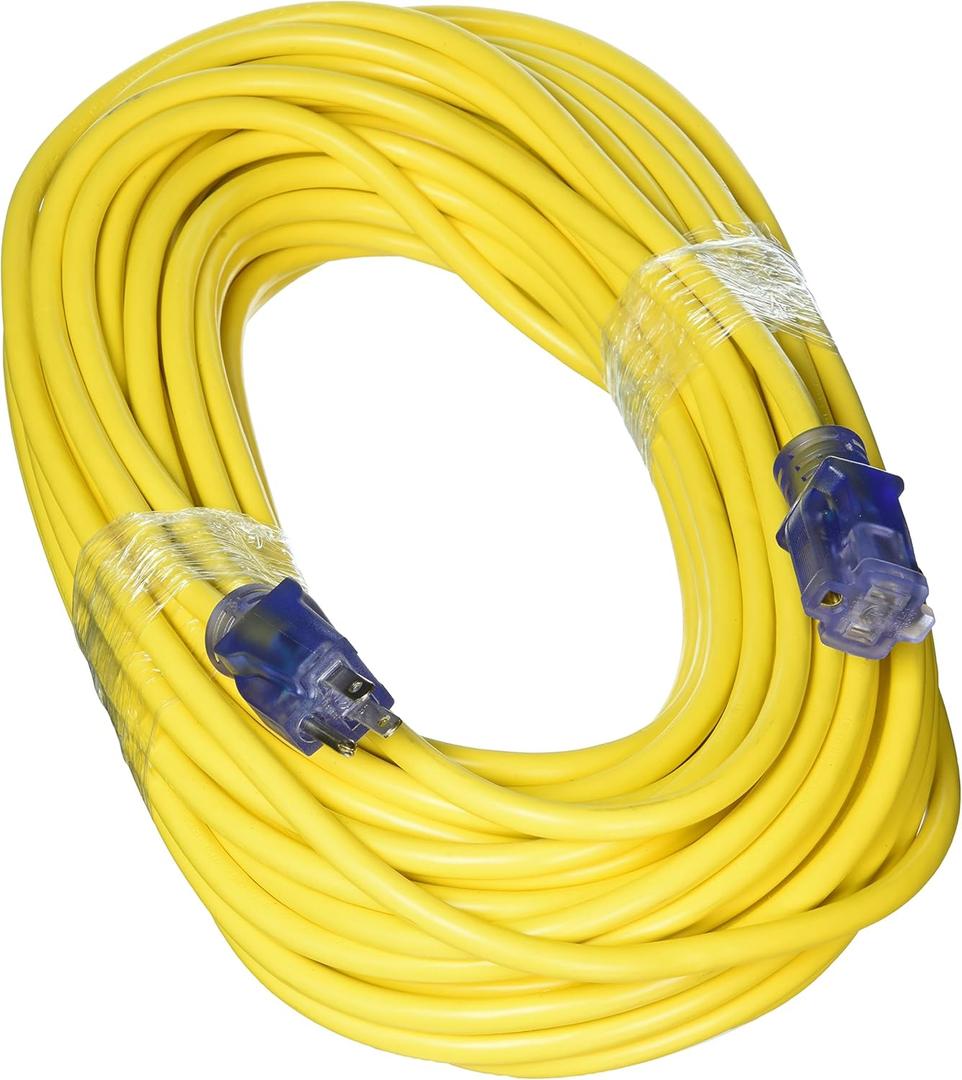 Prime ECPL511735 14/3 SJTW Lighted Locking Plug, 100-Feet