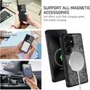 for Samsung Galaxy S25 Ultra Case, Black Floral Flower Pattern Print Case [Compatible with MagSafe] [Translucent Matte] Cute Slim Shockproof Protective Women Girls Phone Case 6.9", Floral Flower