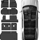Floor Mats Fit for 2024 2025 2026 Chevrolet Traverse 8 Seats (Bench Seats), 3 Row Floor Mats & Backrest mats & Trunk mat for Chevy Traverse Accessories