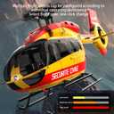 C190 H145 6CH Remote Control Helicopter Aircraft for Adults Beginners RC Heli Single Rotor No Ailerons Maintain Altitude Hover/Optical Flow Positioning RTF 335MM (Yellow 2-Battery), 33.02 cm