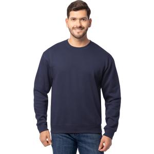Fruit of the Loom Men's Eversoft Fleece Crewneck Sweatshirts, Moisture Wicking & Breathable, Sizes (XX-Large, Navy)