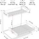 Under Sink Organizer with Pull-Out Drawers,Kitchen Sink Organizer,2 Tier Bathroom Organizers And Storage,Bathroom Accessories Set,White 2 Pack