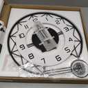 Large Wall Clock for Living Room Decor Modern Silent Pendulum Wall Clock for Home House Kitchen Bedroom Decorative Big Wall Clock Non Ticking Battery Operated Quartz for Indoor Bathroom 17 Inch