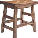 Alaterre Furniture Durango 20-Inch Tall Industrial Wood Dining Stool - Table or Extra Seat - Unique Rustic Industrial Style and Comfort - Farmhouse, Solid Wood Furniture