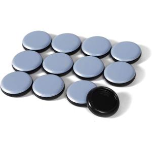 Furnigear Chair Glides Sliders Chair Leg tip caps-Best Furniture Sliders for Carpet, Round Chair Leg Floor Protectors 2 inch, 12 Pack