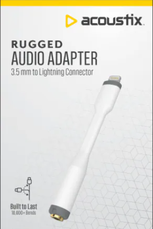 ACOUSTIX RUGGER AUDIO ADAPTER 3,5mm to Apple