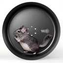 Black, Metal, Large Exercise Wheel, Support Rods Included, Mounting Hardware Included, For Chinchillas And Small Pets