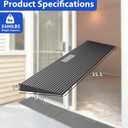 1" Rise Threshold Ramp for Doorways, 35.5" Wide Rubber Ramp for Wheelchairs, Walkers & Scooters, Cut-to-Fit Angled Entry Mat Ramp for Safer Home Access for Seniors & Kids