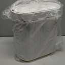 ELPHECO Automatic Motion Sensor Trash Can - 2 Gallon Slimline for Bathroom, Bedroom, Kitchen, Office - White with Gold Trim