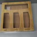 Ziplock Bag Organizer for Kitchen Plastic Bag Storage, Premium Bamboo Organizer, Food Storage Bag Holders for Gallon, Quart, Sandwich and Snack Variety Size Bag