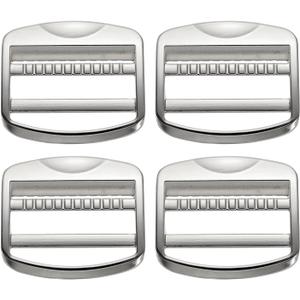 4 Pack Metal Ladder Lock Buckle | Tri-Glide Slider Buckle Adjustable, Strap Buckle Zinc Alloy for Backpack
