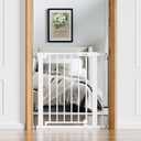 Babelio 26-31 in Baby Gate for Stairs, PressGuard Pet Gate with Wide Door
Pressure/Wall Mount, Dual Lock with Indicator, Auto Close, Heavy Duty, Easy Install for Doorways, Kitchens, Hallway, White