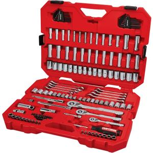 CRAFTSMAN Mechanic Tool Set 135 Pcs, 1/4, 1/2 and 3/8 Inch Drive SAE and Metric Socket Wrench Set with Case (CMMT12124)