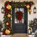 JOICEE Set of 6 Large Metal Jingle Bells Golden Giant Christmas Iron Bells