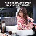 Rocky Thermal Underwear for Kids, Girls Thermals Long Johns Underwear, Base Layer for Cold weather/skiing (XX-Small, Red Plaid)