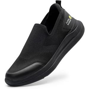 FitVille Plantar Fasciitis Shoes for Men Extra Wide Orthopedic Shoes for Foot Pain Relief - BriskWalk (12.5 Wide, Black)