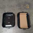 21Inch Roasting Pan, Extra Large Rectangle Roasting Pan With Rack, 25lb Capacity, Large Roaster pan for Baking Turkey, V-Rack and Versatile Lid Bone Turkey Baster by DIMESHY