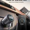 Starlink Mini Car Adapter, JOYROOM 10FT Starlink Mini Cable, Digital Voltage & Wattage Display, 12V-24V Cigarette Lighter Car Charger PD 45W USB-C & 30W USB-A Ports for RV, Boat & Truck