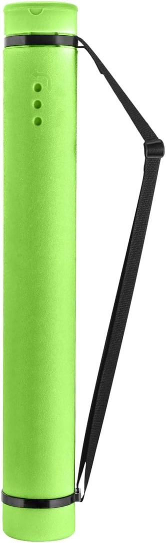 JJRING Green Poster Tube, 25" to 40" Extendable Poster Storage Holder Tube with Carrying Strap, Poster Carrying Case for Blueprints, Scrolls, Maps and Architect Papers, 24.5 inches to 40 inches