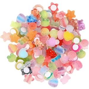 DIYOMR 3D Clear Resin Stickers for Big Belly Cups Mugs, Removal Without Trace, 100 Mixed Shapes Resin Self Adhesive Art Stickers Decor for Handcraft/DIY/Photo Album/Hair Accessories/Laptop