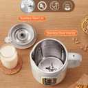 IAGREEA 10-in-1 Nut Milk Maker Machine 304 Stainless Steel Lid BPA Free, 35oz Soy Milk Maker for Homemade Milkshake/Nut/Oat/Plant-Based Drink, 10 Blades Blenders with Delay Start/Boil Water/Self Clean