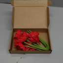 10PCS Red Artificial Poppy Flowers Fake PU Floral Stems Real Touch Silk Like Wedding Memorial Day Decor Bouquet Centerpieces Home Arrangements