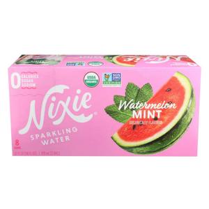 Nixie Organic Watermelon Mint Sparkling Water 8 Pack, 12 FZ (EXP 08/12/27)