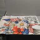CROWNED BEAUTY 4th of July Patriotic Floral House Flag 28x40 Inch Double Sided Large Burlap for Outside God Bless America Independence Day Yard Flag CF1543-40