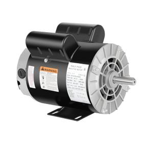 3.7 HP Air Compressor Motor, 3450 RPM Electric Motor, 230V 17.2A Single Phase Motor, 56 Frame 5/8" Keyed Shaft, Commercial-Duty CCW Rotation, 1.88" Shaft Length for Air Compressors