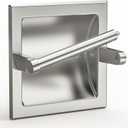 Brushed Nickel Recessed Toilet Paper Holder,Pivoting Toilet Tissue Holder,Made of SUS304 Stainless Steel, in Wall Toilet Paper Holder with Bracket