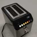 Chefman Smart Touch 2 Slice Digital Toaster, 6 Shade Settings, Touchscreen Controls, Extra-Wide Slots for Thick Breads & Bagels, +10 Seconds, Defrost, Removable Crumb Tray  Stainless Steel