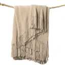 Lifein Throw Blanket for Couch, Soft Boho Decor Bed Throw,Cozy Beige Knitted Chenille Small Farmhouse Lightweight Throw(Beige,50 * 60")