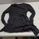 Womens Mesh Sheer Long Sleeve Top Mock Turtle Neck See Though Shirts Ruched Sexy Casual Going Out Blouses, S