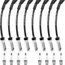 High Performance Spark Plugs and Wires Fit for 1999-2013 Chevy Silverado 1500 2500 Tahoe Suburban Avalanche GMC Sierra Yukon Escalade, Replace for 9748HH 9748UU 41-162 41-110, with 4.8 5.3 6.0 6.2 V8