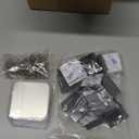 Teenyyou 100 Sets 50mm/ 2 Inch Button Press Supplies Square Button Parts DIY Fridge Magnets Craft Set Including Magnet, Metal Cover, Plastic Back Cover, Pins, Transparent Film, Blank Paper