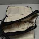 Travel Makeup Bag Women's Large Capacity Cosmetic Portable Organizer Large Opening Waterproof Storage Toiletry Bags Vertical Free-Standing Brush Holder for Easy Access Black