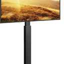 WKWKER Rolling Floor TV Stand Mobile TV Cart for 27-60 inch LED Screen Universal Televisions Stand with Mount Tempered Glass Base TV Stand for Bedroom Living Room Max VESA 400x400mm