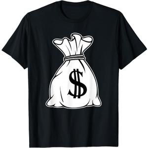 Money Bag x Bag of Money T-Shirt, Small, Black 