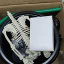 Halloween Decorations - Cauldron Halloween Decor with Magic Floating Potion Bottles Fog Diffuser Spooky Skeletons & Black Plastic Witches Bowl for Indoor Outdoor Party/Table/Mantel/Kitchen Decor